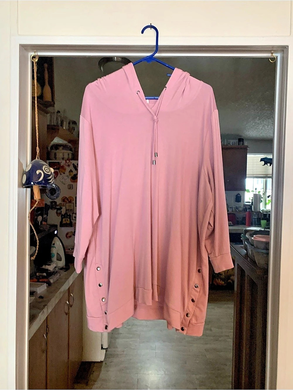 Cable & Gauge Sport Pink Hooded Tunic Top Size 2X Like New